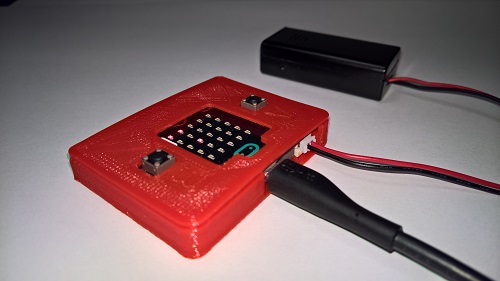 Kimturcase with Microbit and micro USB and battery connected